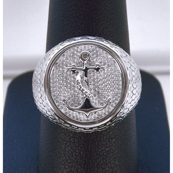 Other - 925 STERLING SILVER Men's Nautical Anchor Ring